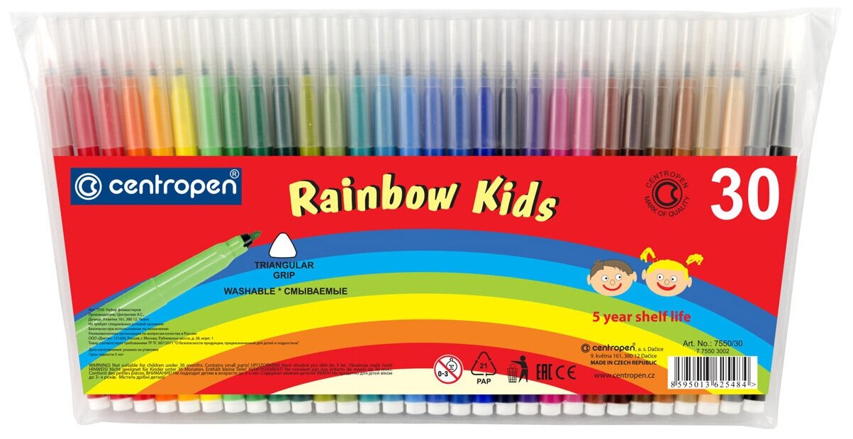 Фломастеры Centropen Colour World 30 цветов - фото №1