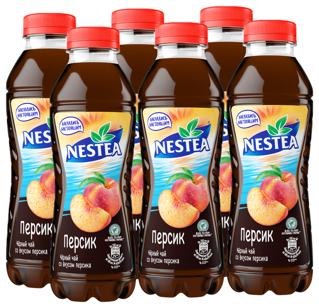 Чай Nestea черный Персик 0.5 л. ПЭТ упаковка 6 штук - фотография № 2