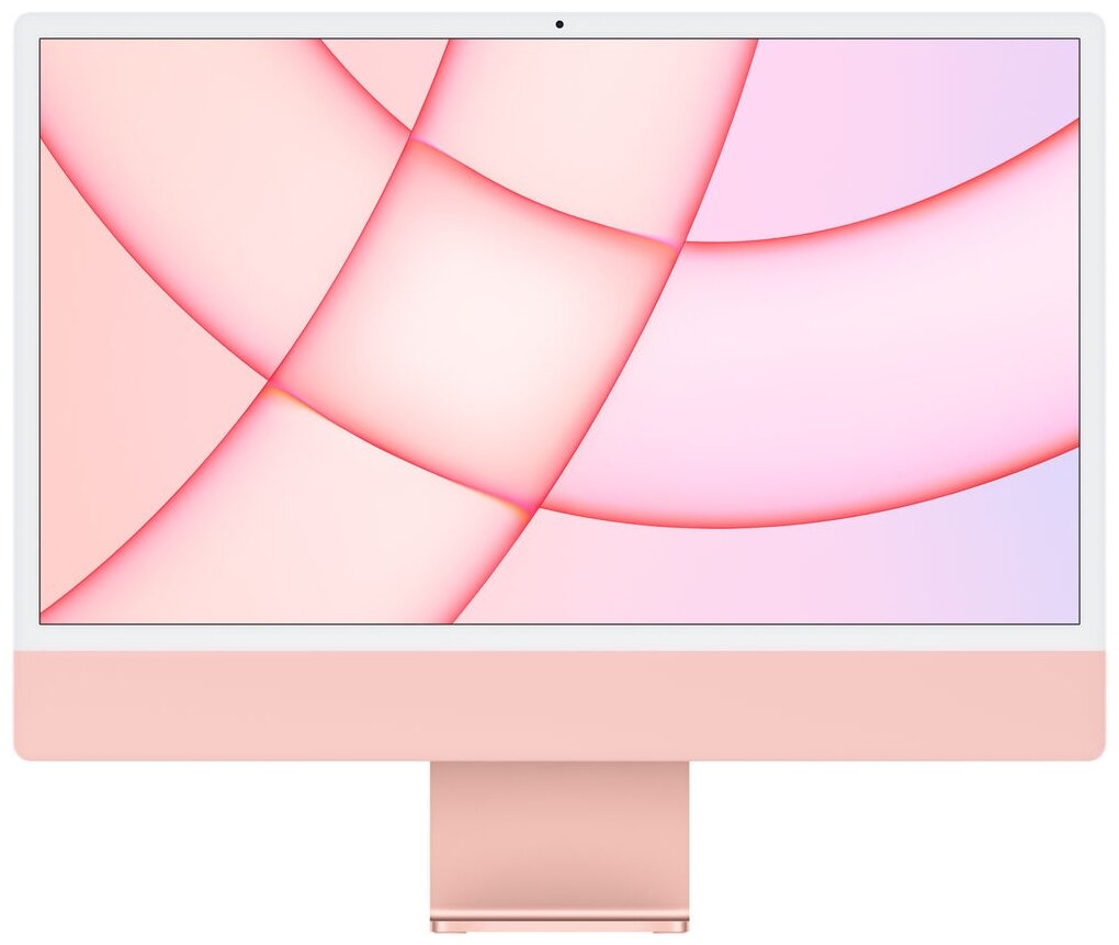 23.5" Моноблок Apple iMac 24" 2021 г. MJVA3, 4480x2520, Apple M1 2.064 ГГц, RAM 8 ГБ, SSD 256 ГБ, Apple M1 7-Core, MacOS, розовый