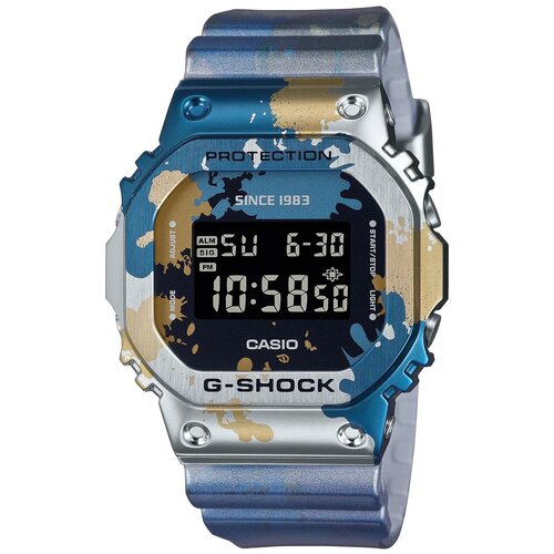 фото Наручные часы casio наручные часы casio g-shock gm-5600ss-1, мультиколор, синий
