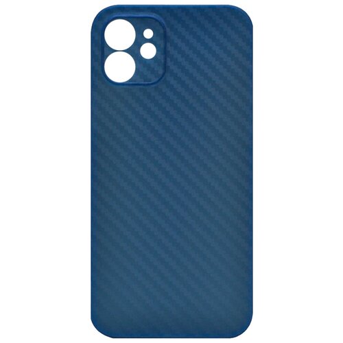 фото Ультратонкий чехол-накладка под карбон k-doo для iphone 12, синий