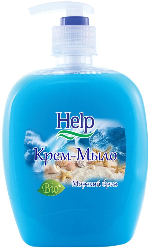 Help Крем-мыло жидкое Морской бриз, 500 мл, 500 г