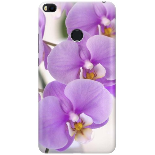 фото Gosso ультратонкий силиконовый чехол-накладка для xiaomi mi max 2 с принтом "сиреневые орхидеи"
