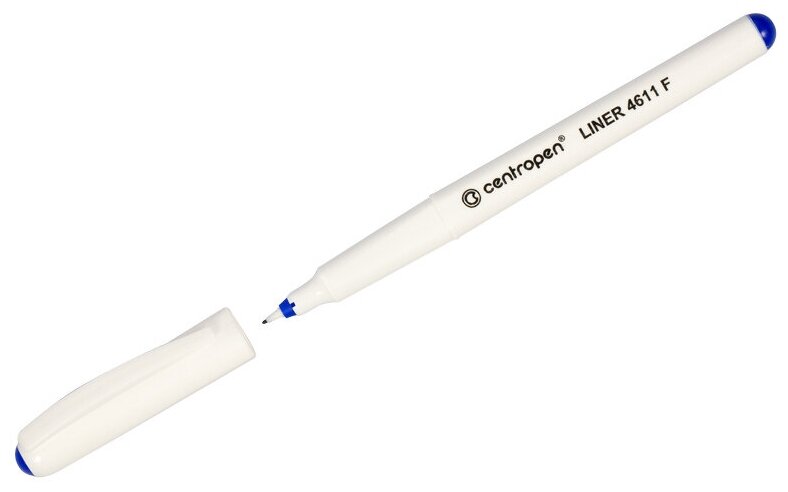 Ручка капиллярная Centropen "Liner 4611" синяя, 0,3мм, трехгранная, 10 штук