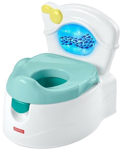 Fisher-Price горшок See me Flush Potty, белый/голубой