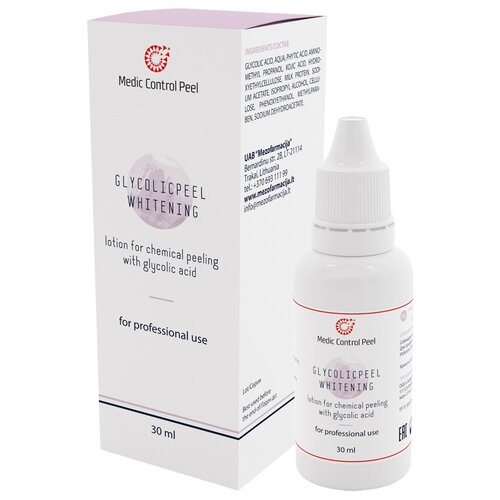 Пилинг отбеливающий GLYCOLICPEEL WHITENING Medic Control Peel (Лосьон-гель для поверхностного химического пилинга), 30 мл