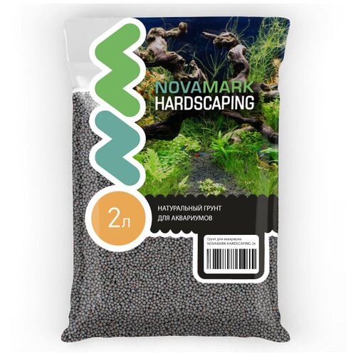 грунт для аквариума novamark hardscaping светлый песок 0 8 2 0 мм river light 2л Грунт для аквариума NOVAMARK HARDSCAPING НовоПлант нейтральный, 2л