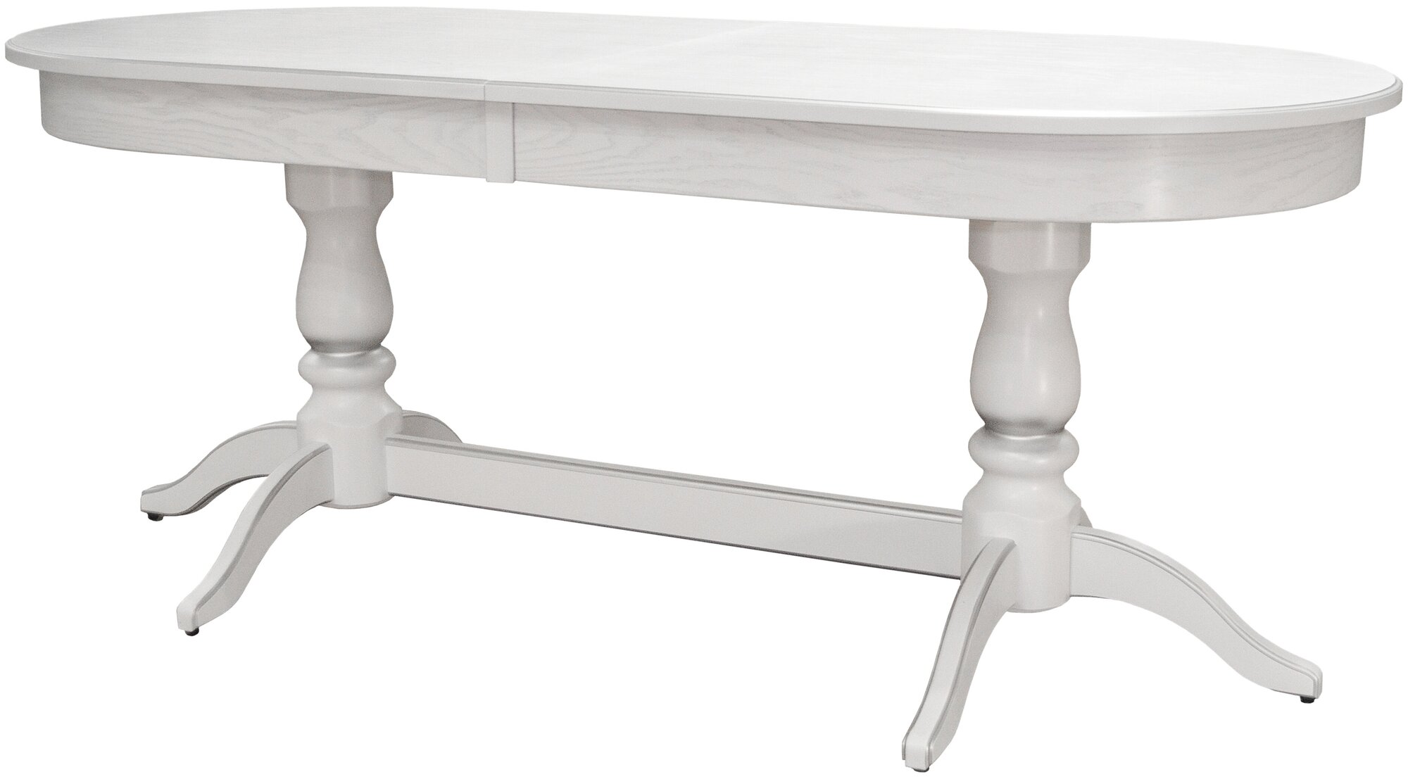Стол обеденный Мебелик Тарун 5 белый/серебро