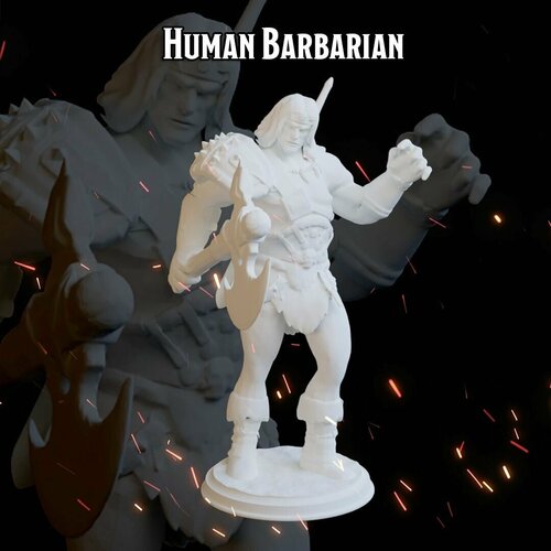 фото Варвар человек мужчина 57,5мм фигурки/миниатюры (днд, dnd, d&d, dungeons & dragons, pathfinder, подземелья и драконы, wargames) лавка приключенца