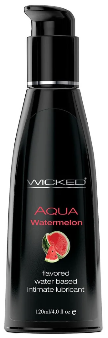 Лубрикант с ароматом арбуза Wicked Aqua Watermelon - 120 мл.