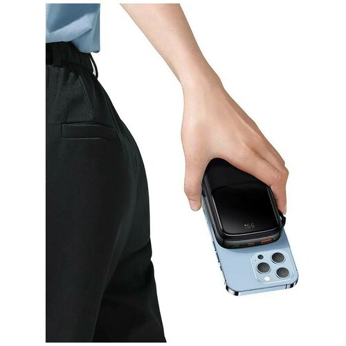 Цифровой дисплей Baseus Power Pro Fast Charge Power Bank 10000 мАч 225 Вт Type-C Edition Черный С простым зарядным кабелем Type-C 3A 03 м черный 5850₽