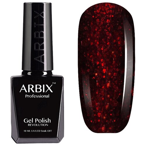 Arbix Гель-лак Classic (glitter), 10 мл, 50 г, 161 Везувий