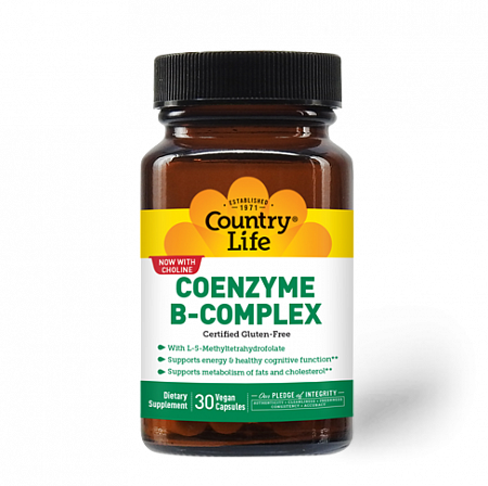 Country Life Coenzyme B-Complex 30 вегетарианских капсул