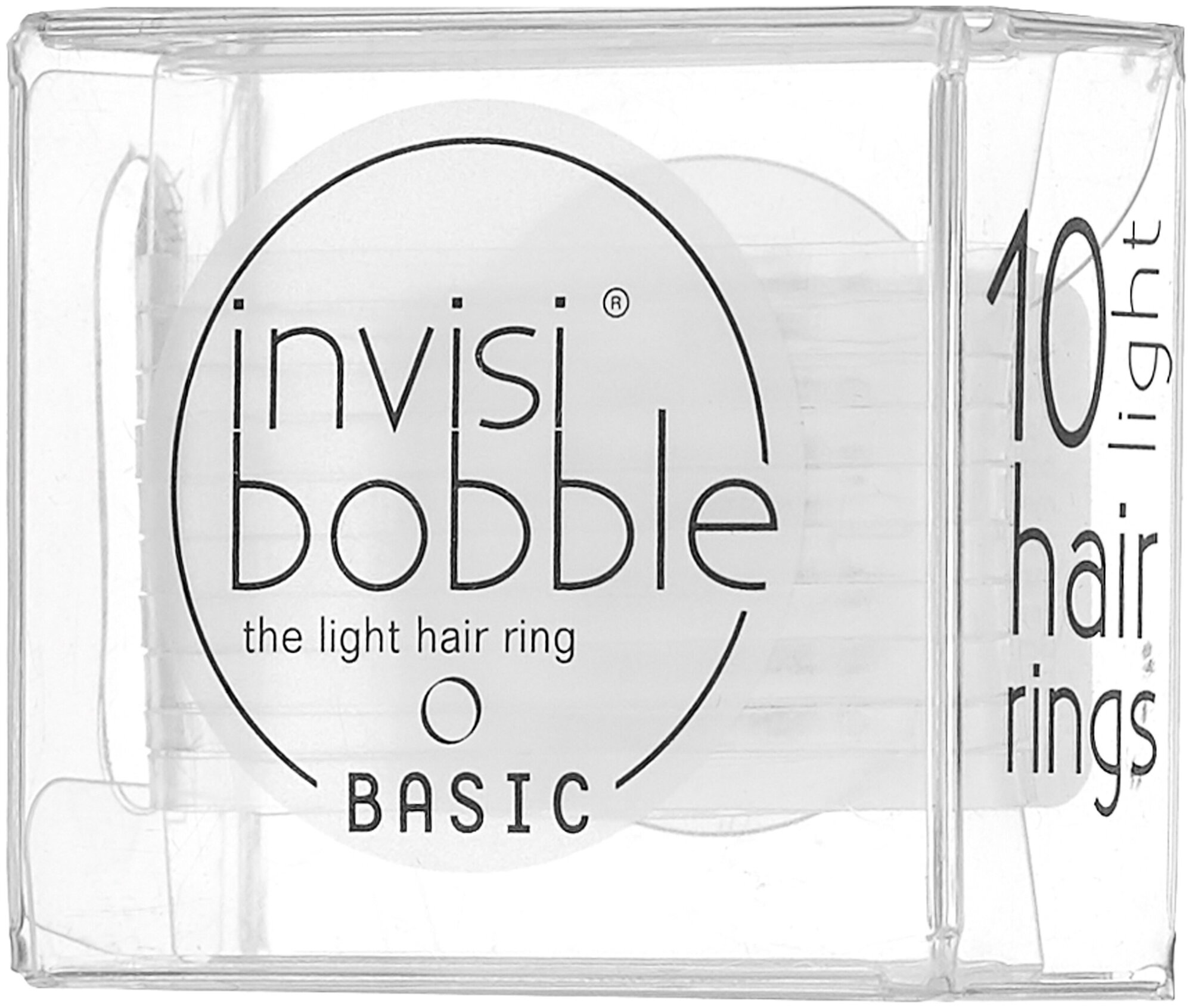 Invisibobble Basic Crystal Clear - Инвизибабл Базик Резинка для волос прозрачная, 10 шт/уп -