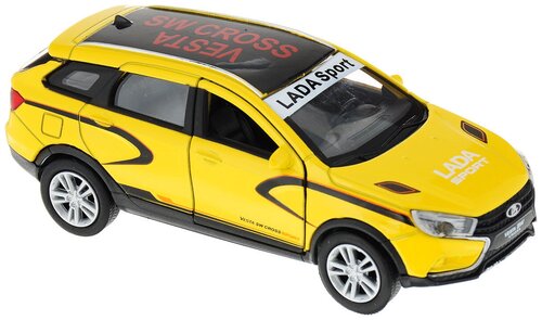 Легковой автомобиль Welly Lada Vesta SW Cross Sport (3763RY) 1:34, 12 см, желтый