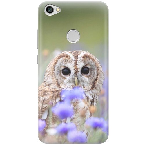 фото Gosso ультратонкий силиконовый чехол-накладка для xiaomi redmi note 5a prime с принтом "сова и васильки"
