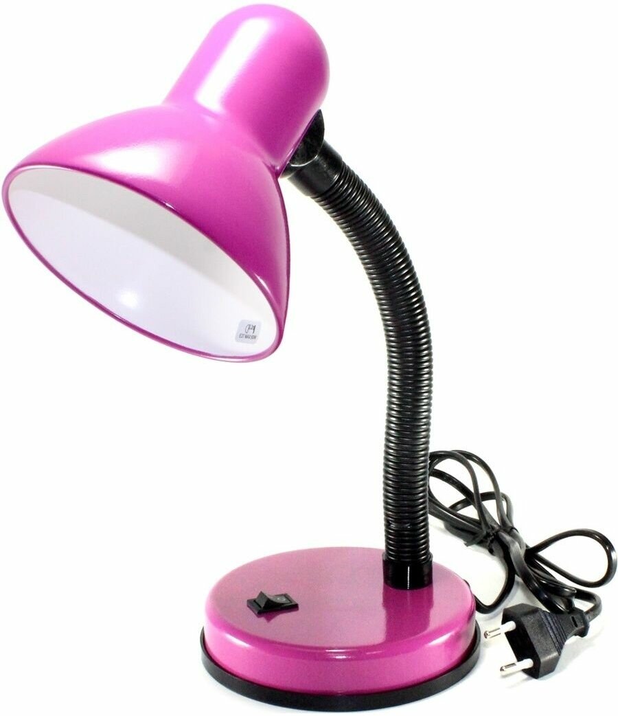 Лампа настольная на основании, светильник фиолетовый Ночник