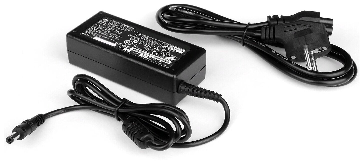 Зарядка iQZiP (блок питания, адаптер) для Samsung R455 (сетевой кабель в комплекте)
