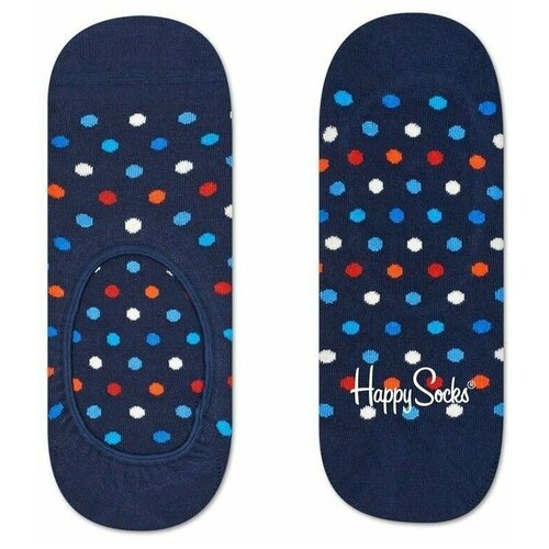 черные носки big dot sock в цветной горох Носки Happy Socks, размер 41-46, синий, мультиколор