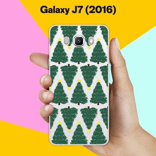Силиконовый чехол на Samsung Galaxy J7 (2016) Ёлки / для Самсунг Галакси Джей 7 (2016) силиконовый чехол на samsung galaxy j7 2016 рождественский пейзаж для самсунг галакси джей 7 2016