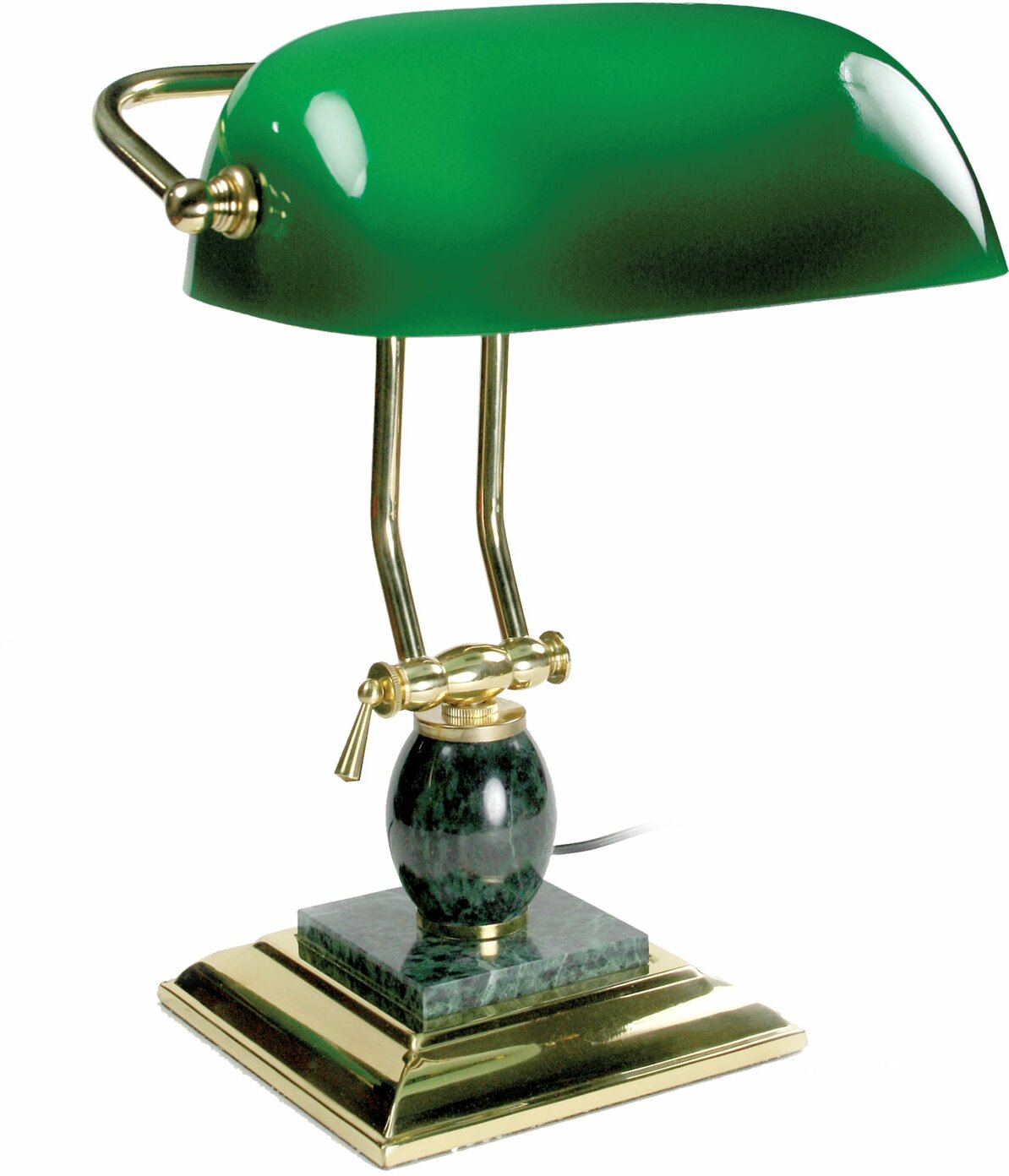 Светильник настольный Galant основание-зеленый мрамор с золотистой отделкой (231488)