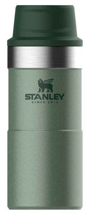 Термокружка STANLEY Classic Trigger Action 0,35L One hand 2.0 зелёная