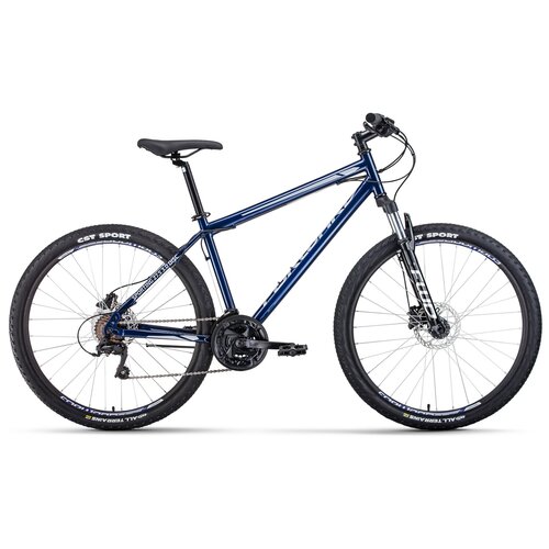 Горный (MTB) велосипед FORWARD Sporting 27.5 3.0 Disc (2021) темно-синий/серый 19 (требует финальной сборки) велосипед forward jade 27 5 2 0 disc 2022 синий бежевый дюйм 16 5