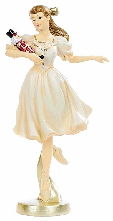 Декоративная статуэтка танец клары с Щелкунчиком в правой руке, полистоун, 25 см, Goodwill MC37101-1