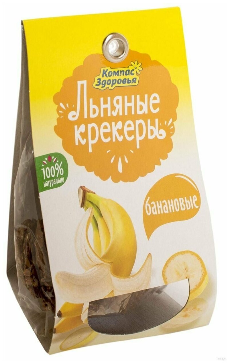 Крекер льняной с бананом (Компас здоровья), 50 г