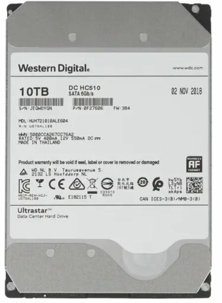 Жесткий диск Western Digital 10 ТБ HUH721010ALE604