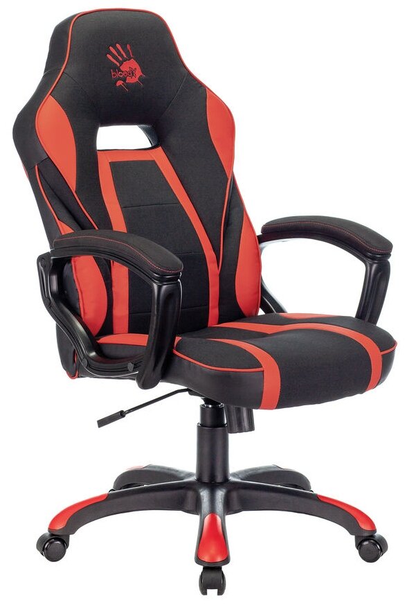 Кресло игровое A4Tech Bloody GC-250 черный/красный искусст.кожа/ткань крестовина