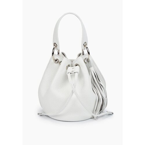 Сумка Olio Rosti повседневная, натуральная кожа, белый