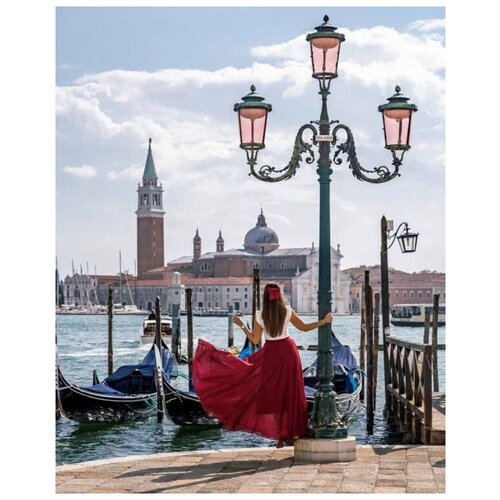 фото Картина по номерам девушка в венеции 40х50 см colibri