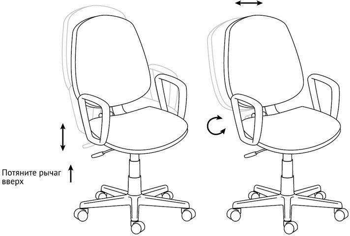Компьютерное кресло Helmi HL-M30 Престиж для оператора, обивка: текстиль, цвет: черный/синий - фотография № 9