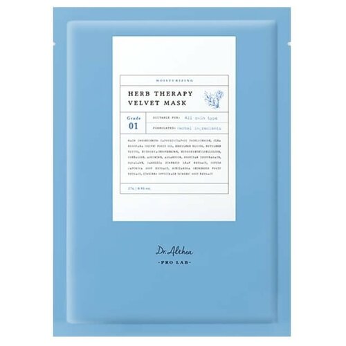 Dr. Althea тканевая маска Herb Therapy Velvet Mask, 27 г, 27 мл