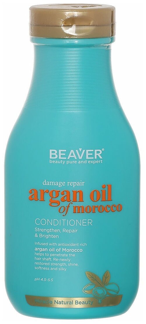 BEAVER кондиционер для волос Argan Oil Conditioner с маслом Арганы, 350 мл