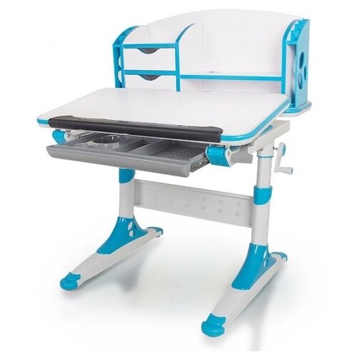 фото Стол mealux aivengo-s 80x67 см белый/голубой