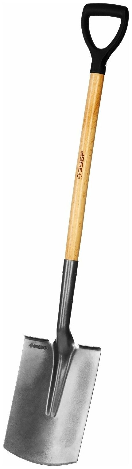 Лопата "фаворит" штыковая прямоугольная, деревянный черенок, с рукояткой, ЗУБР Профессионал - фотография № 18