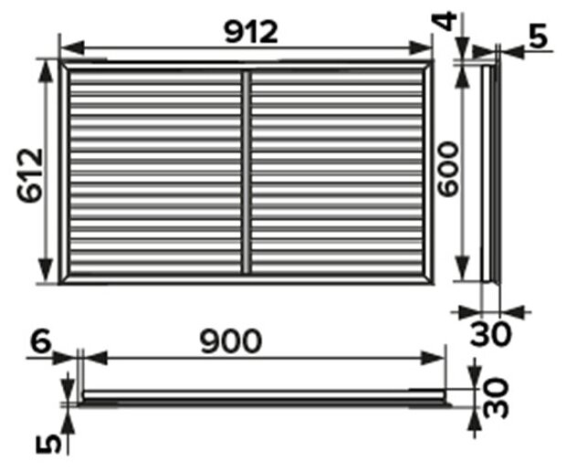 Решетка радиаторная П6090Р белая - фотография № 7