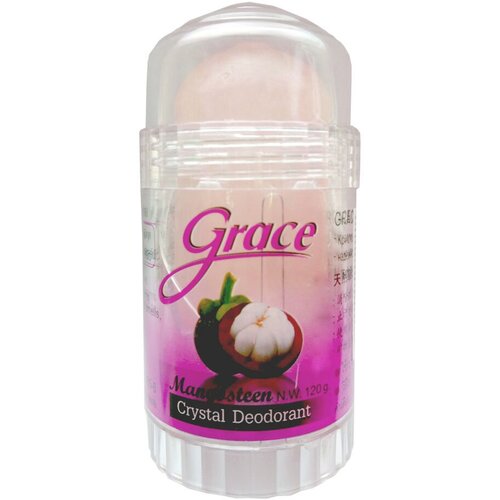 MANGOSTEEN, Crystal Deodorant, Grace (Дезодорант кристаллический алунитовый, мангустин, Грэйс), 120 г. кристаллический дезодорант grace deodorant mangosteen 70 гр