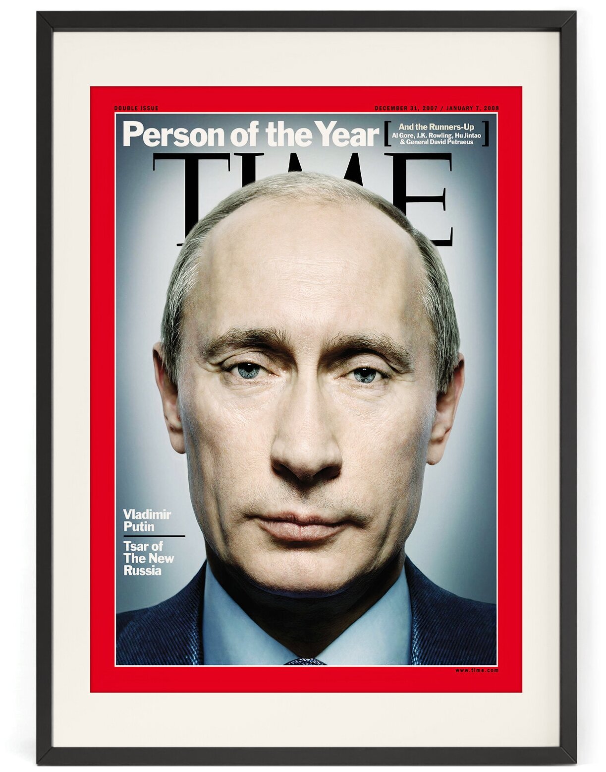 Постер на стену с обложкой Тайм (Time) Владимир Путин 2008 год 50 x 40 см в тубусе