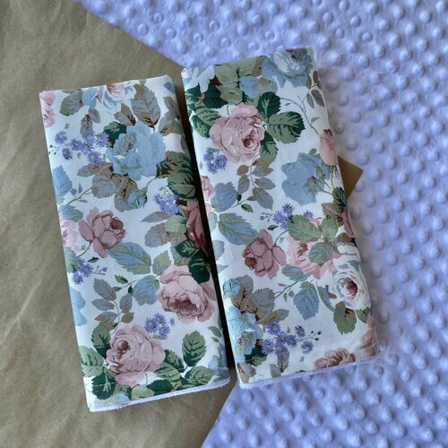 Набор многоразовых, непромокаемых пелёнок Розы, 2 штуки, размер 80*60, Muska