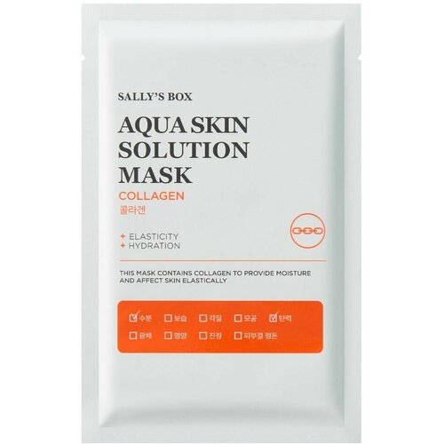 Маска для лица Sally's box Aqua Skin Solution Коллаген тканевая 22мл х 3шт