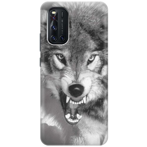 фото Cиликоновый чехол на vivo v19 / виво в19 с принтом "волчий оскал" gosso