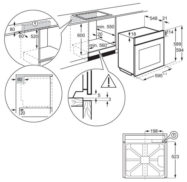 Электрический духовой шкаф Electrolux OEM3H50K, чeрный - фотография № 6