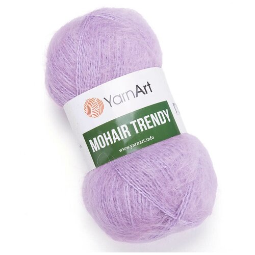 фото Пряжа для вязания yarnart mohair trendy (ярнарт мохер тренди) - 1 моток 138 сиреневый, полушерсть пушистая, 50% акрил, 50% мохер, 220м/100г