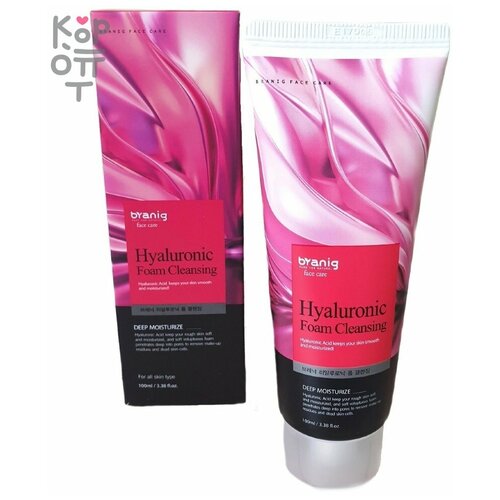 Branig Пенка для лица увлажняющая с гиалуроновой кислотой Hyaluronic Foam Cleansing Anti Sebum Branig, 100мл