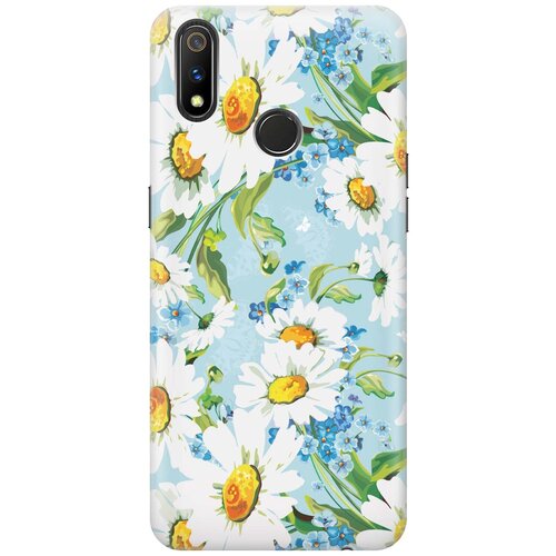 фото Cиликоновый чехол на realme 3 pro / рилми 3 про с принтом "поле ромашек" gosso