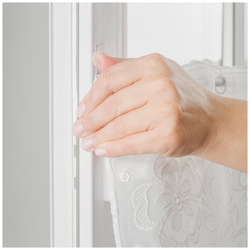 Карниз-кафе OLEXDECO «Спринг» 55-85 см. Сатин — фото 1