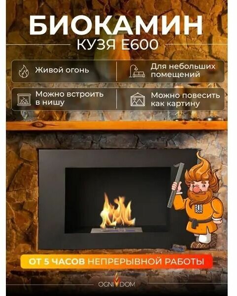 Биокамин OGNIVDOM Кузя E600